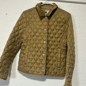 L.L bean quilted neutral jacket, size SP